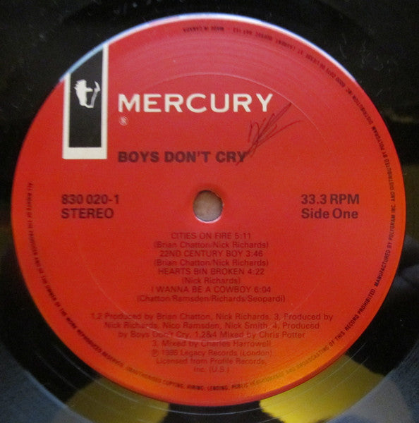 Boys Don't Cry : Boys Don't Cry (LP, Album)