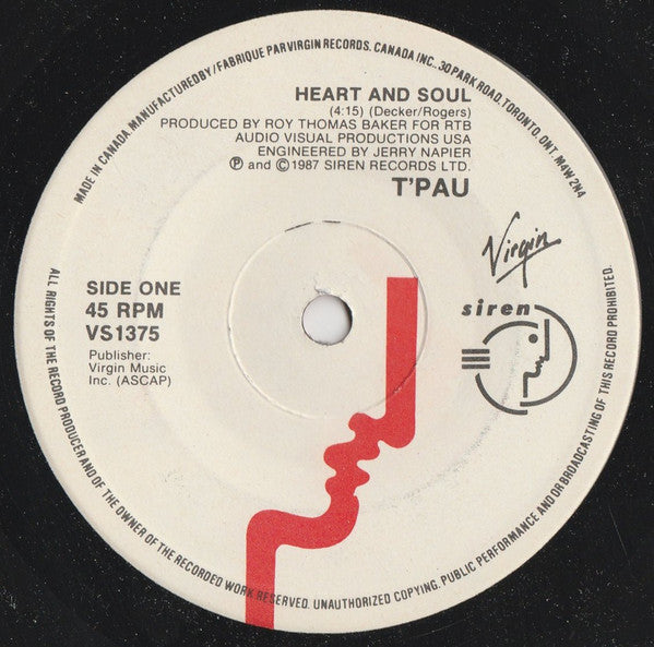 T'Pau : Heart And Soul (7")