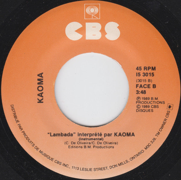 Kaoma : Lambada (7", Single)