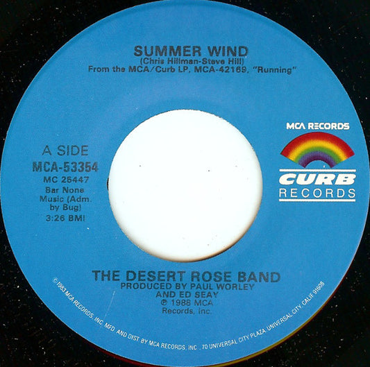 The Desert Rose Band* : Summer Wind (7", Single, Glo)