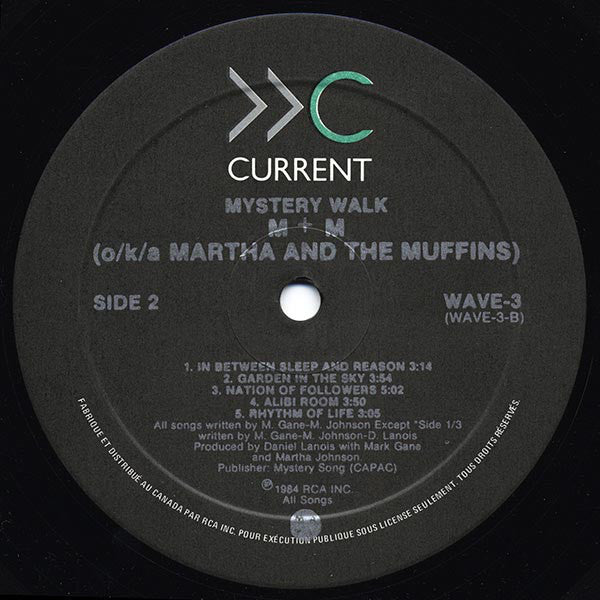 M + M o/k/a Martha And The Muffins : Mystery Walk (LP, Album, Sil)