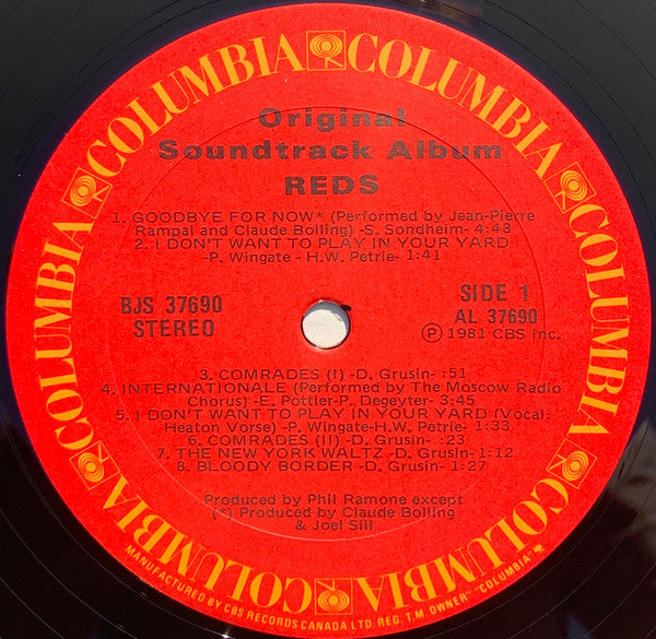 Various : Reds (Original Soundtrack Album) (LP)