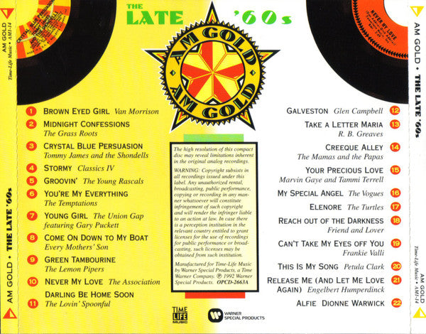 Various : AM Gold - The Late '60s (CD, Comp)