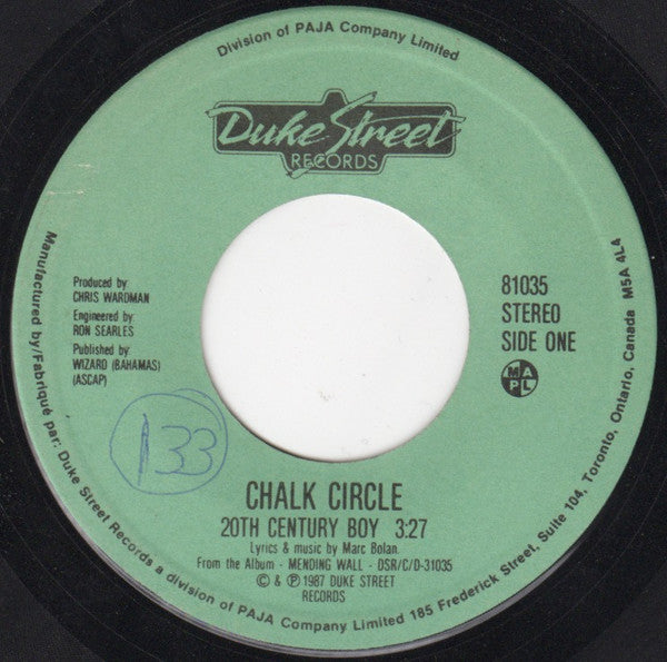 Chalk Circle : 20th Century Boy (7")