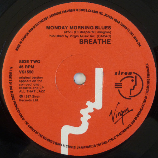 Breathe (3) : How Can I Fall (7")