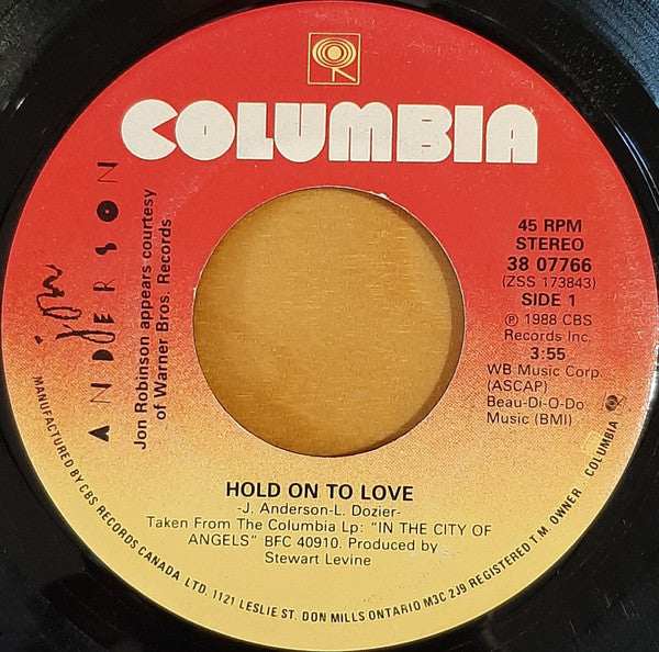 Jon Anderson : Hold On To Love (7")