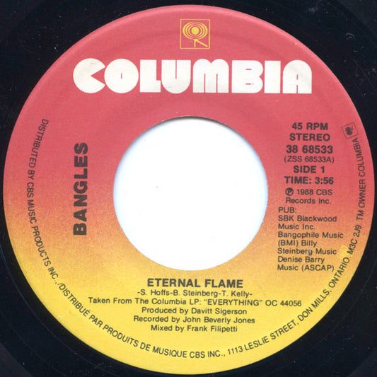 Bangles : Eternal Flame (7")