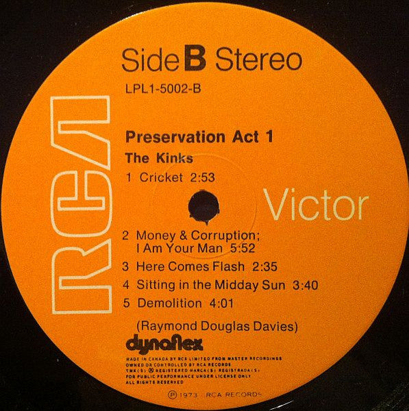 The Kinks : Preservation Act 1 (LP, Album)