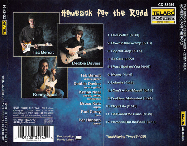 Tab Benoit, Debbie Davies, Kenny Neal : Homesick For The Road (CD, Album)