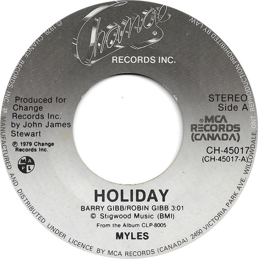 Myles Cohen : Holiday (7")