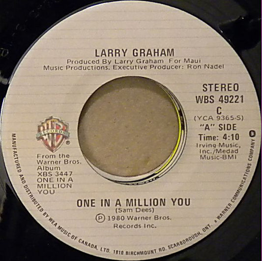 Larry Graham : One In A Million You (7", Single)