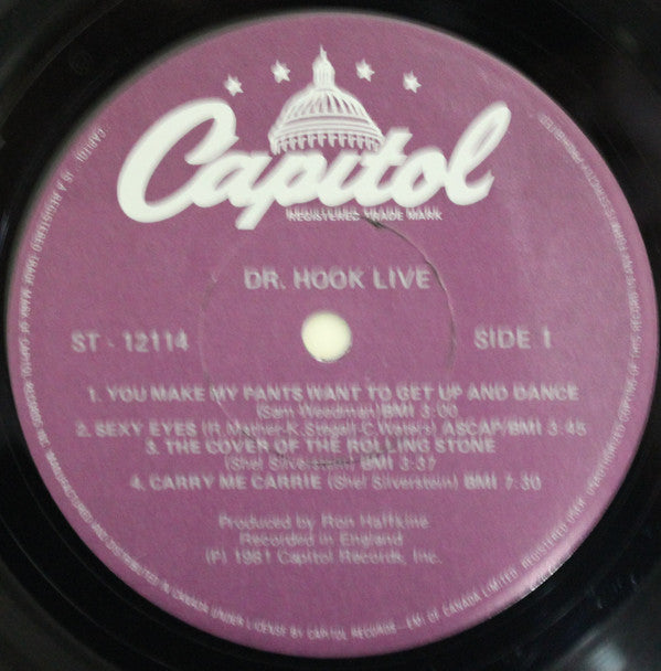 Dr. Hook : Live - In The U. K.  (LP, Album)