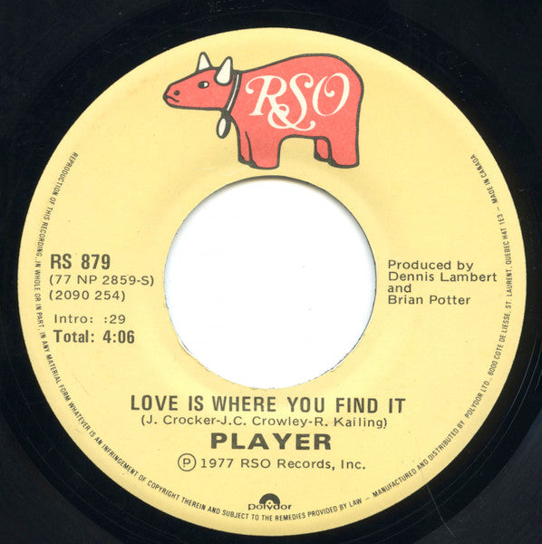 Player (4) : Baby Come Back (7", Single)