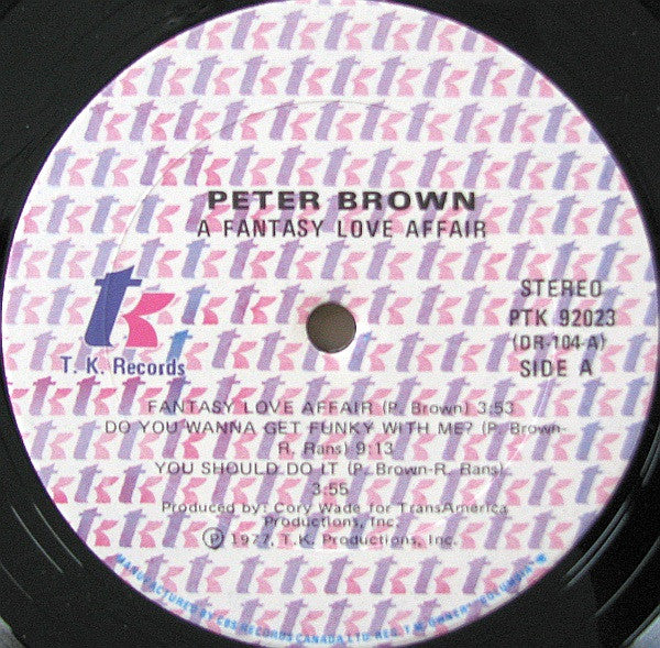 Peter Brown (2) : A Fantasy Love Affair (LP, Album, Gat)