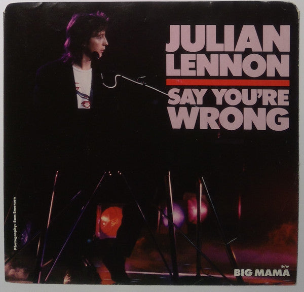 Julian Lennon : Say You're Wrong (7", Single)