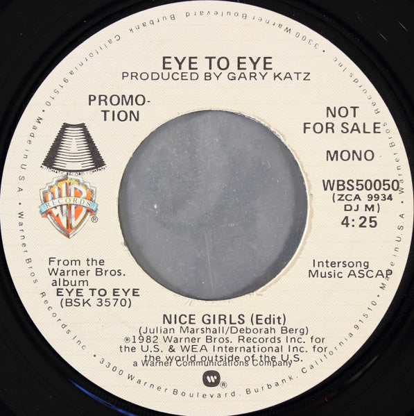 Eye To Eye (2) : Nice Girls (7", Mono, Promo)