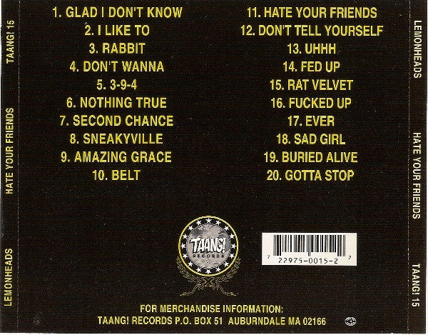 Lemonheads* : Hate Your Friends (CD, Album, RE, Dis)