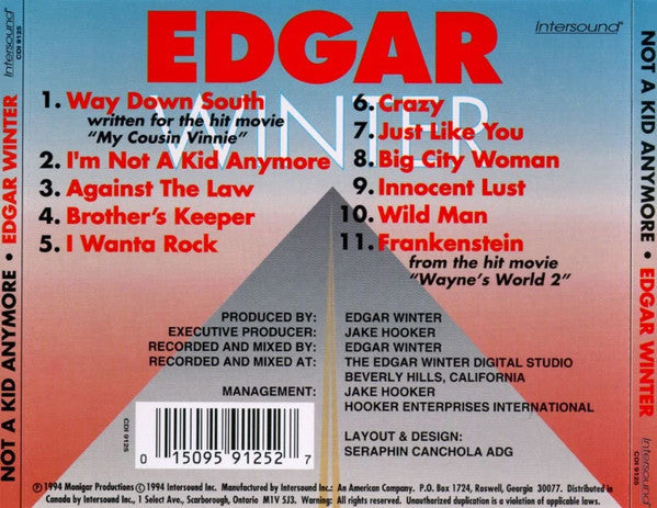 Edgar Winter : Not A Kid Anymore (CD, Album)