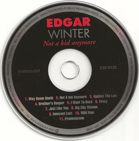 Edgar Winter : Not A Kid Anymore (CD, Album)