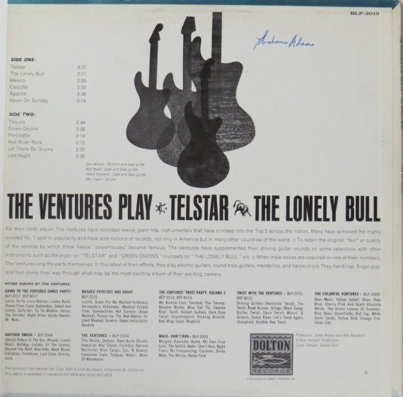 The Ventures : The Ventures Play Telstar, The Lonely Bull (LP, Album, Mono)