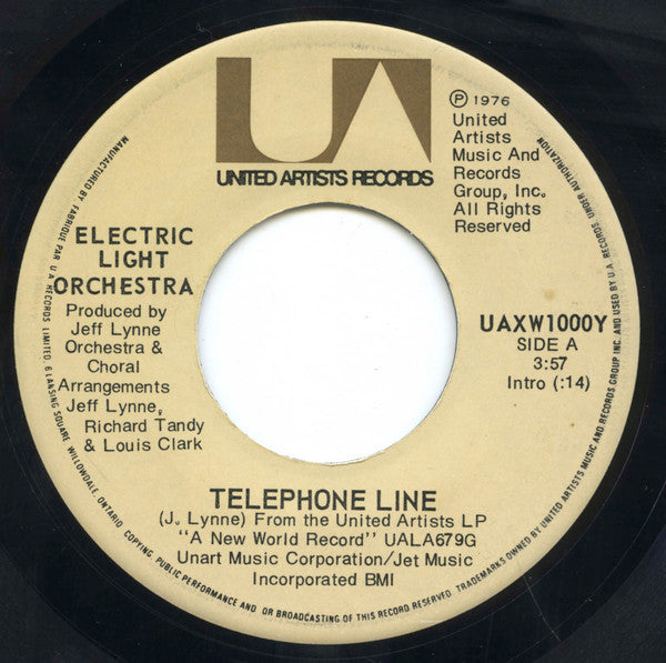 Electric Light Orchestra : Telephone Line (7", Single)