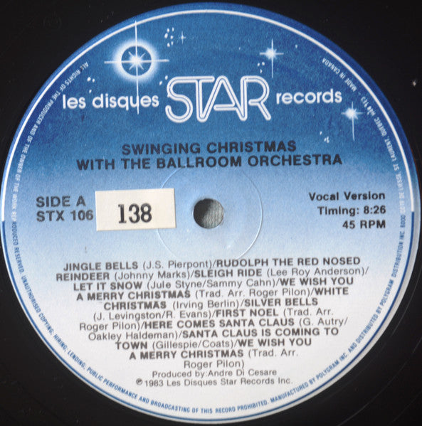 Ballroom Orchestra : Swinging Christmas With The Ballroom Orchestra (12", Maxi)