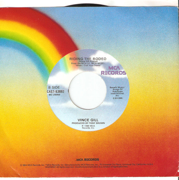 Vince Gill : Never Knew Lonely (7", Single, Glo)
