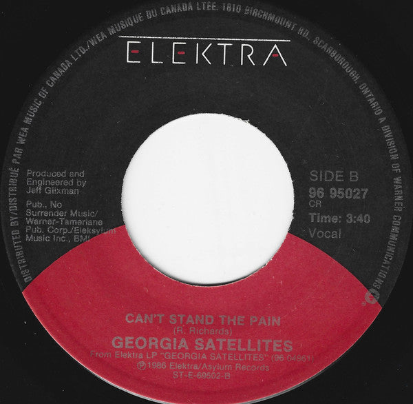 The Georgia Satellites : Keep Your Hands To Yourself (7")