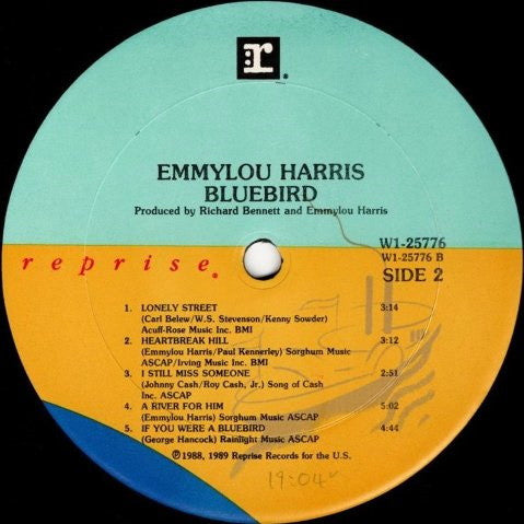 Emmylou Harris : Bluebird (LP, Album, Club, CRC)