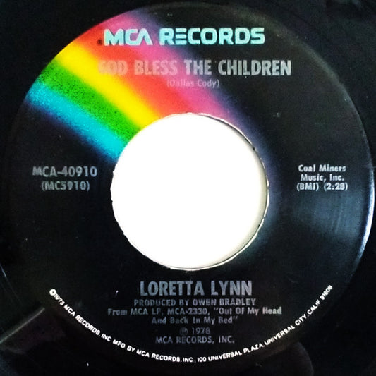 Loretta Lynn : God Bless The Children / Spring Fever  (7", Single)