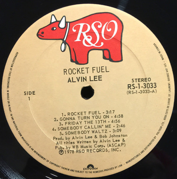 Alvin Lee & Ten Years Later : Rocket Fuel (LP, Album)