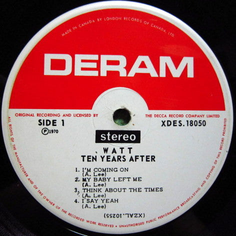 Ten Years After : Watt (LP, Album, Gat)