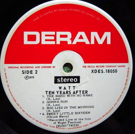 Ten Years After : Watt (LP, Album, Gat)