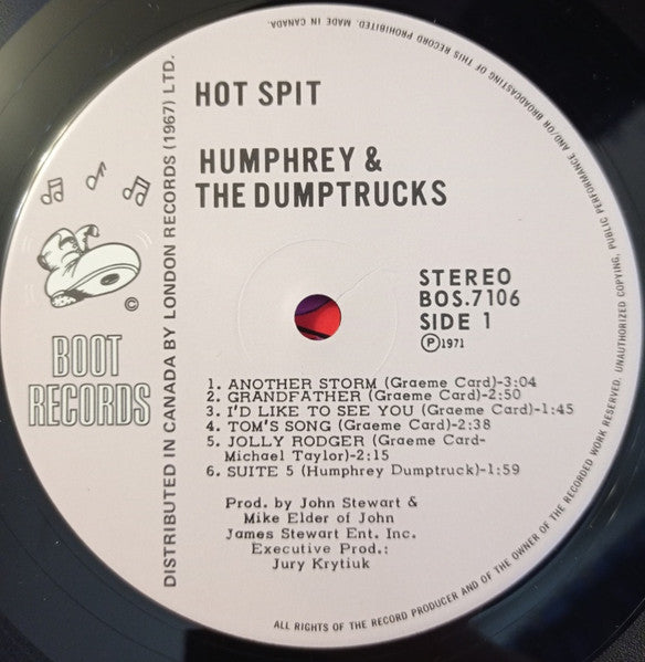 Humphrey And The Dumptrucks : Hot Spit! (LP, Album, Gat)