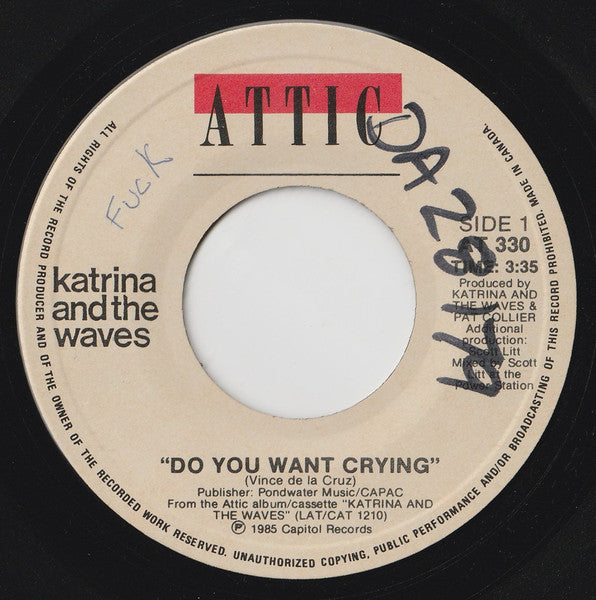 Katrina And The Waves : Do You Want Crying (7", Single)