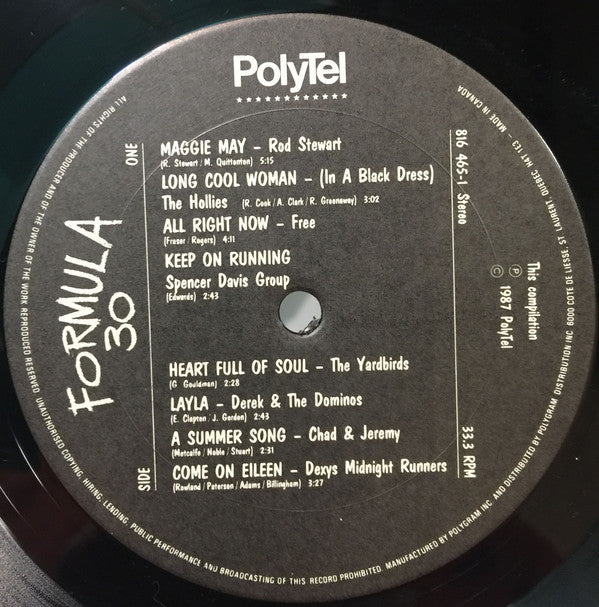 Various : Formula 30 (2xLP, Comp)