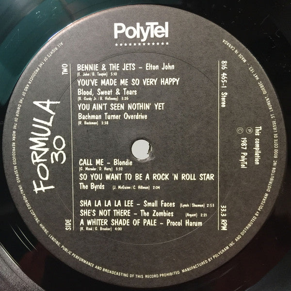 Various : Formula 30 (2xLP, Comp)