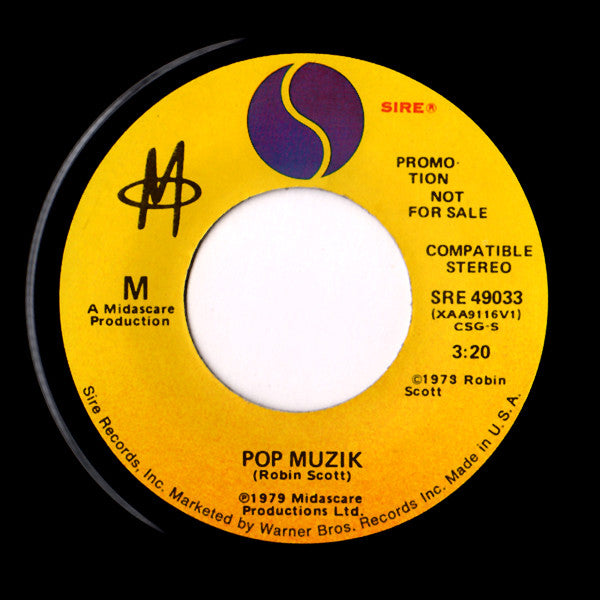 M (2) : Pop Muzik (7", Single, Promo, Los)