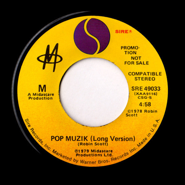 M (2) : Pop Muzik (7", Single, Promo, Los)