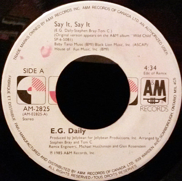 E.G. Daily : Say It, Say It (7")