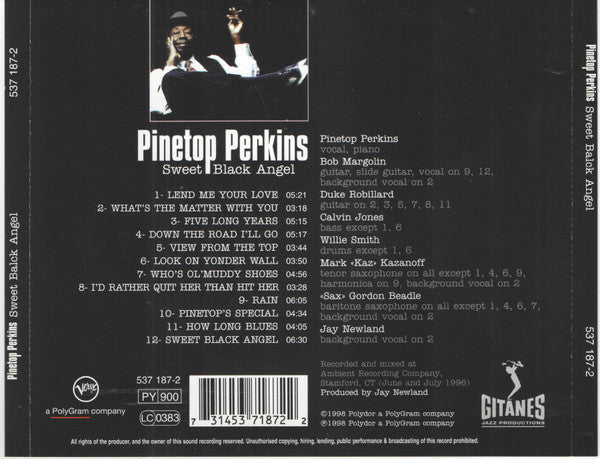 Pinetop Perkins : Sweet Black Angel  (CD, Album)