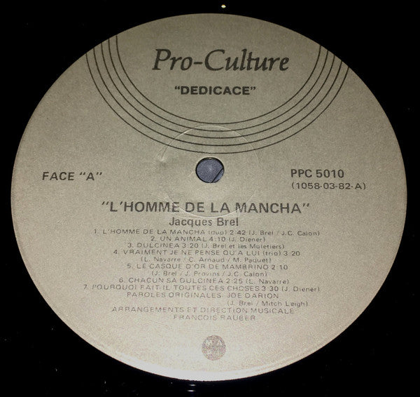 Jacques Brel : L'Homme De La Mancha (LP, Album)