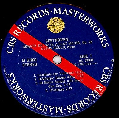 Ludwig van Beethoven - Glenn Gould : Sonatas No. 12 Op. 26 / No. 13 Op. 27, No. 1 (LP, Album)