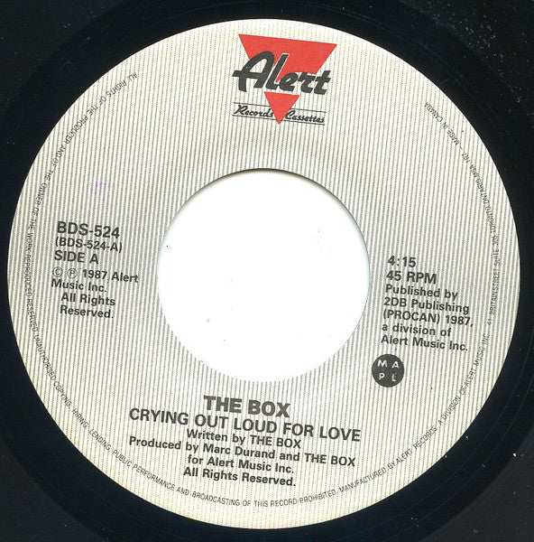 The Box (4) : Crying Out Loud For Love (7")