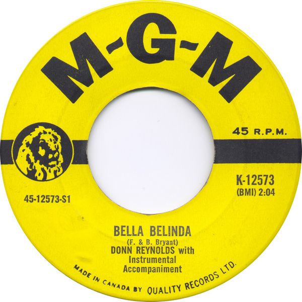 Donn Reynolds : Bella Belinda (7", Single)