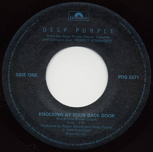 Deep Purple : Knocking At Your Back Door (7", Single)