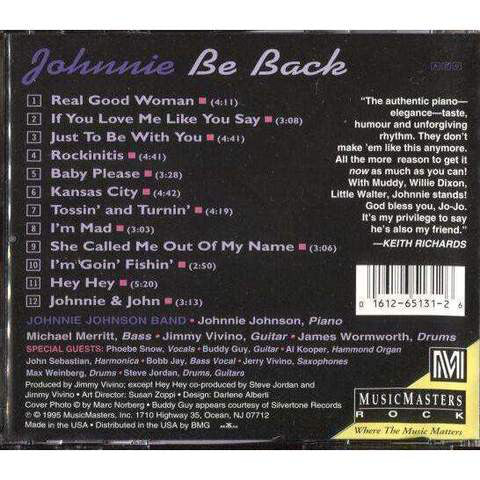 Johnnie Johnson : Johnnie Be Back  (CD, Album)