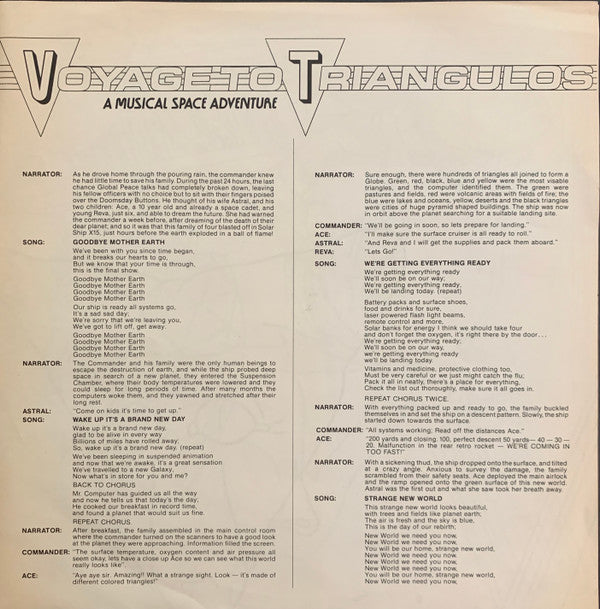 The Gibb Family : Voyage To Triangulos (A Musical Space Adventure) (LP, Album)