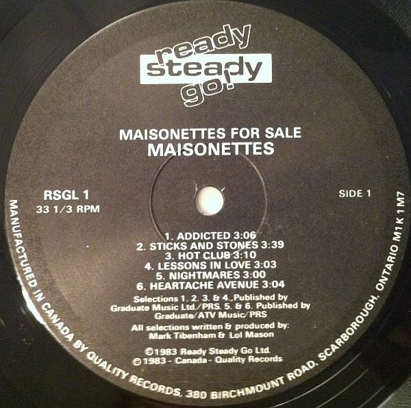 The Maisonettes : Maisonettes For Sale (LP, Album)