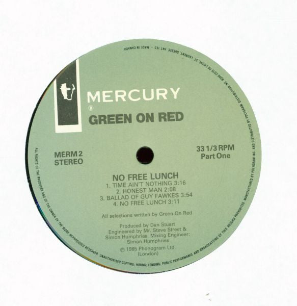 Green On Red : No Free Lunch (LP)